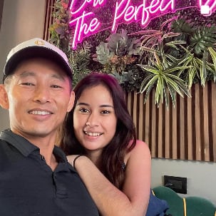 Shin Fujiyama y su novia Yeimi Licona