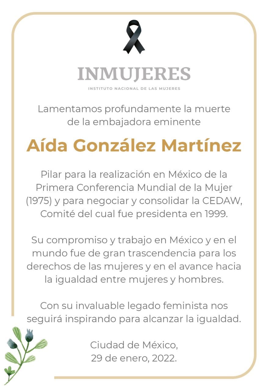 Pronunciamiento del Inmujeres
