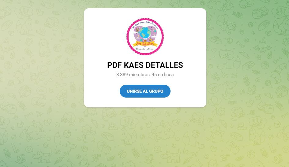 Invitación a grupo de Telegram para descargar PDF de TikTok "Volver a empezar"