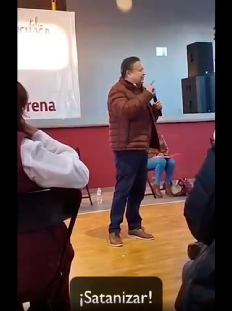 Captura de video del senador por Morena del estado de Hidalgo, Julio Menchaca