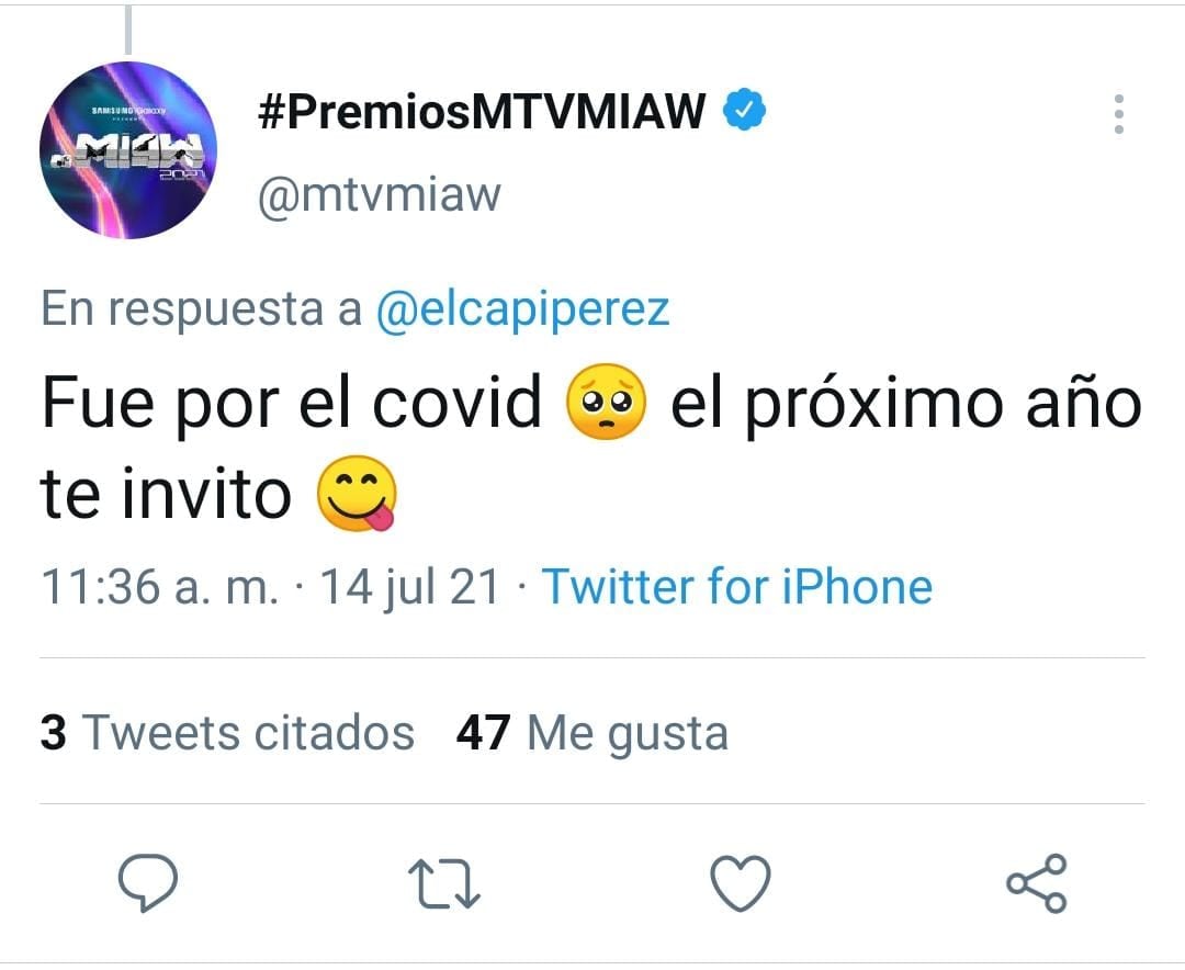 Respuesta de Twitter