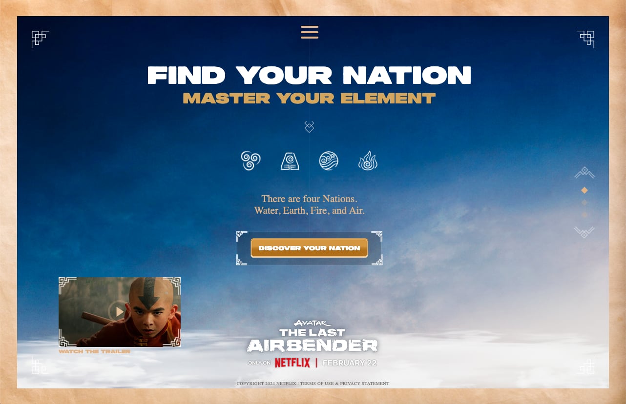 Test DE Avatar: La leyenda de Aang, serie Netflix, te dice tu elemento