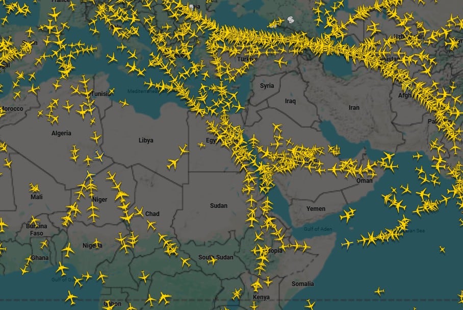 Espacio aéreo en Medio Oriente está cerrado