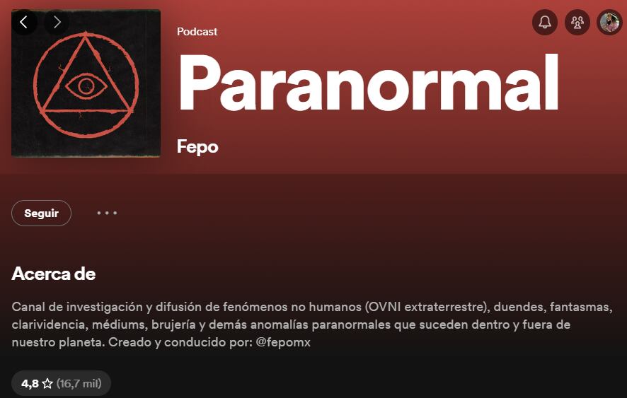 Paranormal en Spotify