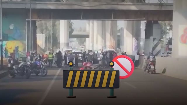 México-Cuernavaca cerrada por bloqueo en puente de Chimalcóyotl