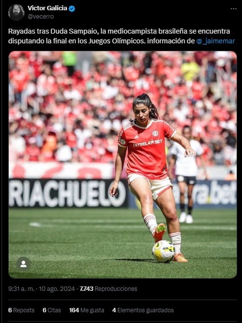 Rayadas quiere a Duda Sampaio.