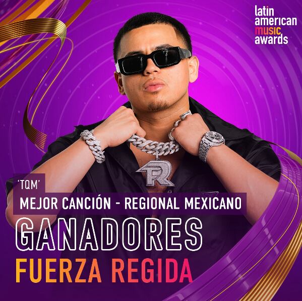 Latin American Music Awards 2024: Fuerza Regida gana a Mejor Canción Regional Mexicano
