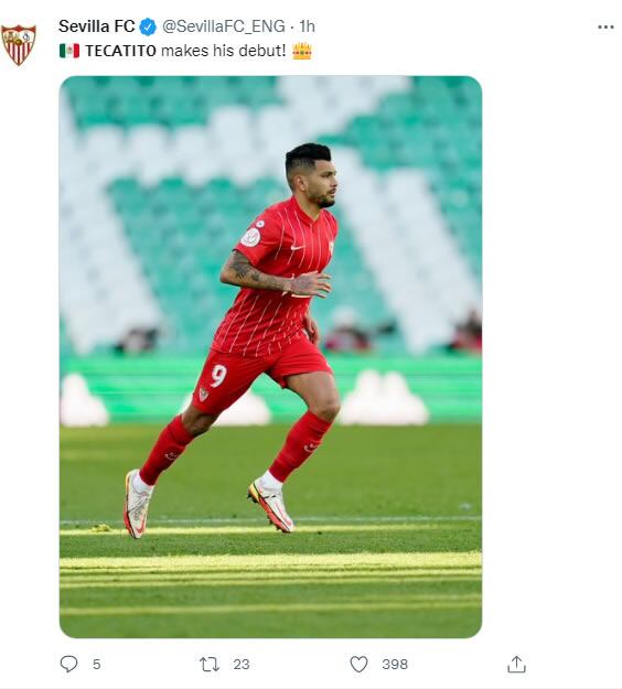 Sevilla FC presume debut del Tecatito Corona