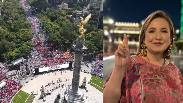 Xóchitl Gálvez en el Ángel de la Independencia