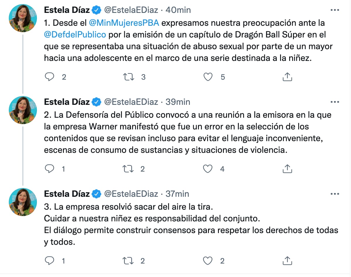 Postura del Ministerio de Mujeres ante cancelación de 'Dragon Ball Super' en Argentina