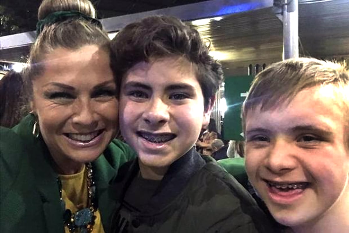 Leticia Calderón y sus hijos