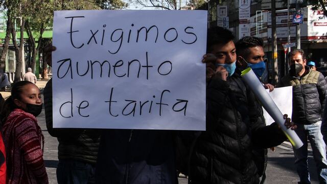 Marcha transportistas CDMX hoy 29 de julio pos incremento del precio del pasaje