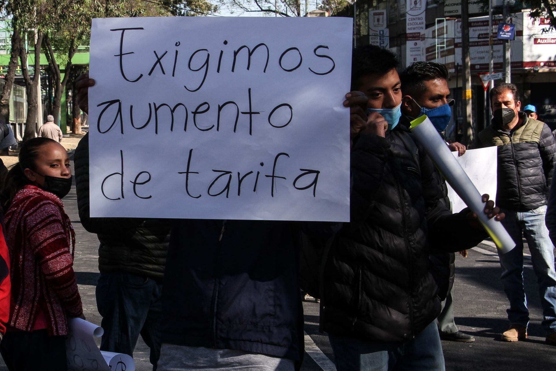Marcha transportistas CDMX hoy 29 de julio pos incremento del precio del pasaje