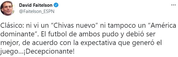 David Faitelson cuestiona el Clásico