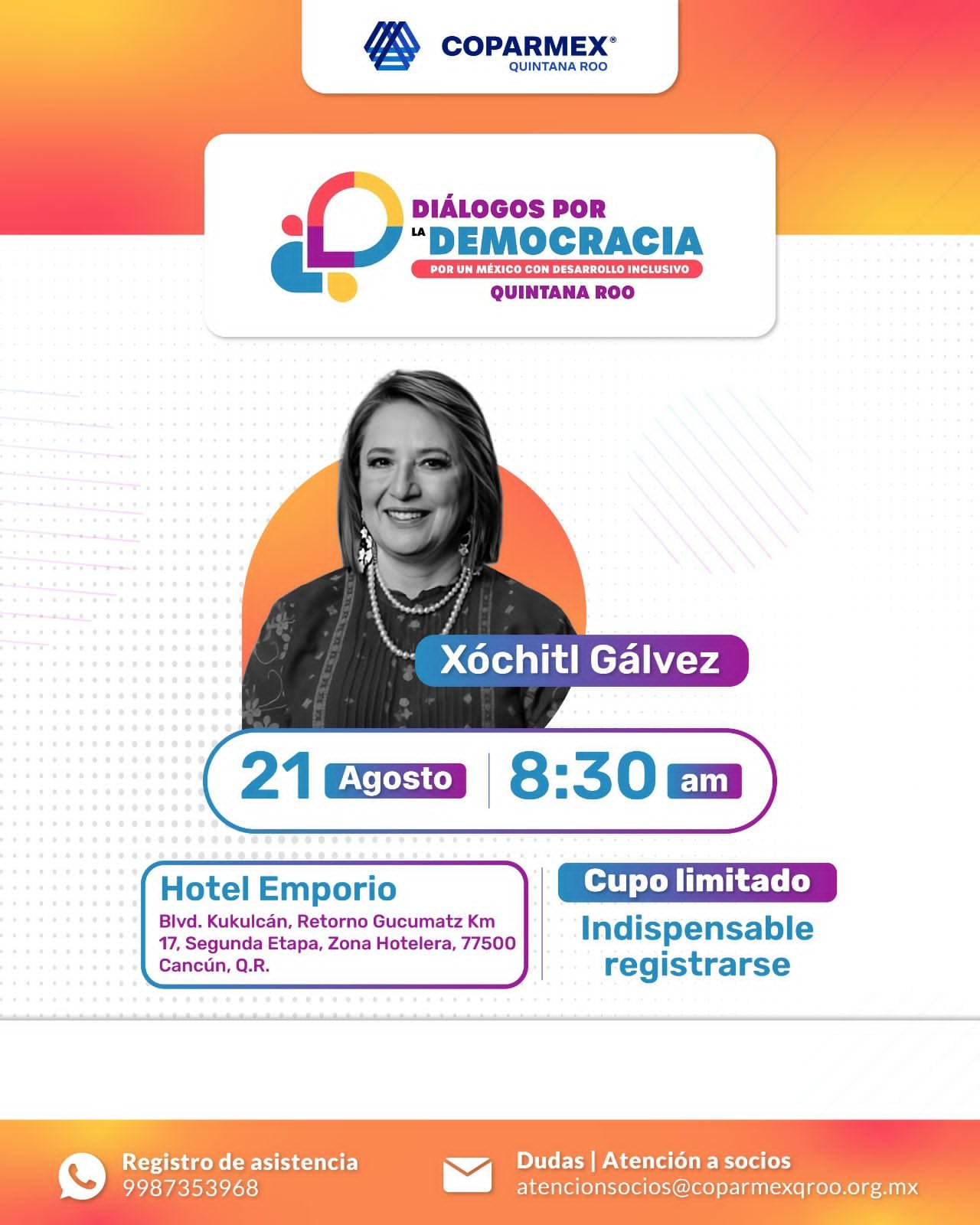 Evento de Xóchitl Gálvez en Cancún