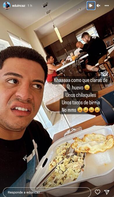 A Eduin Caz le cuesta hacer dieta