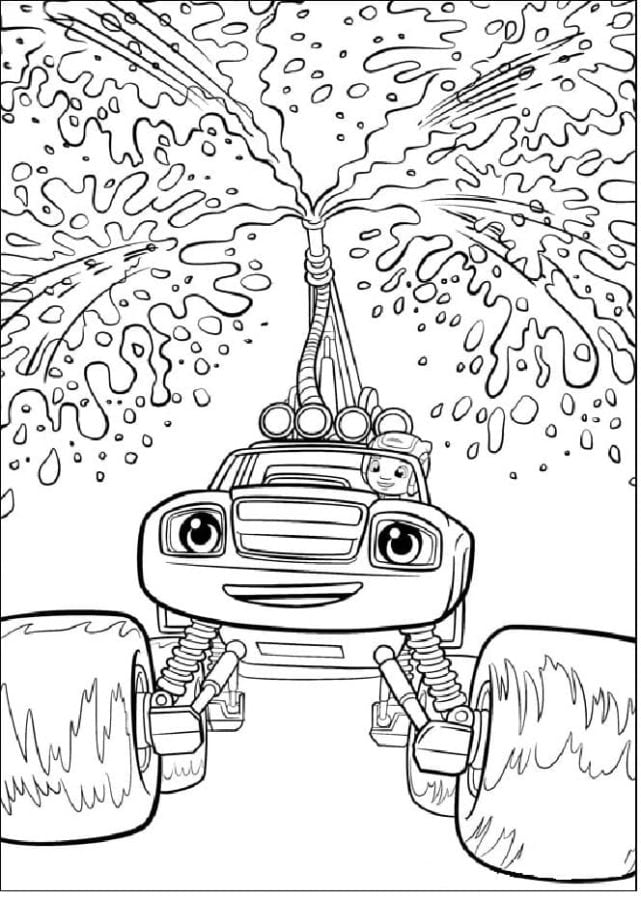 5 dibujos de Blaze y los Monster Machines para colorear tú mismo