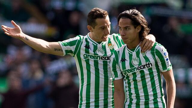 Guarado y Lainez con el Betis.