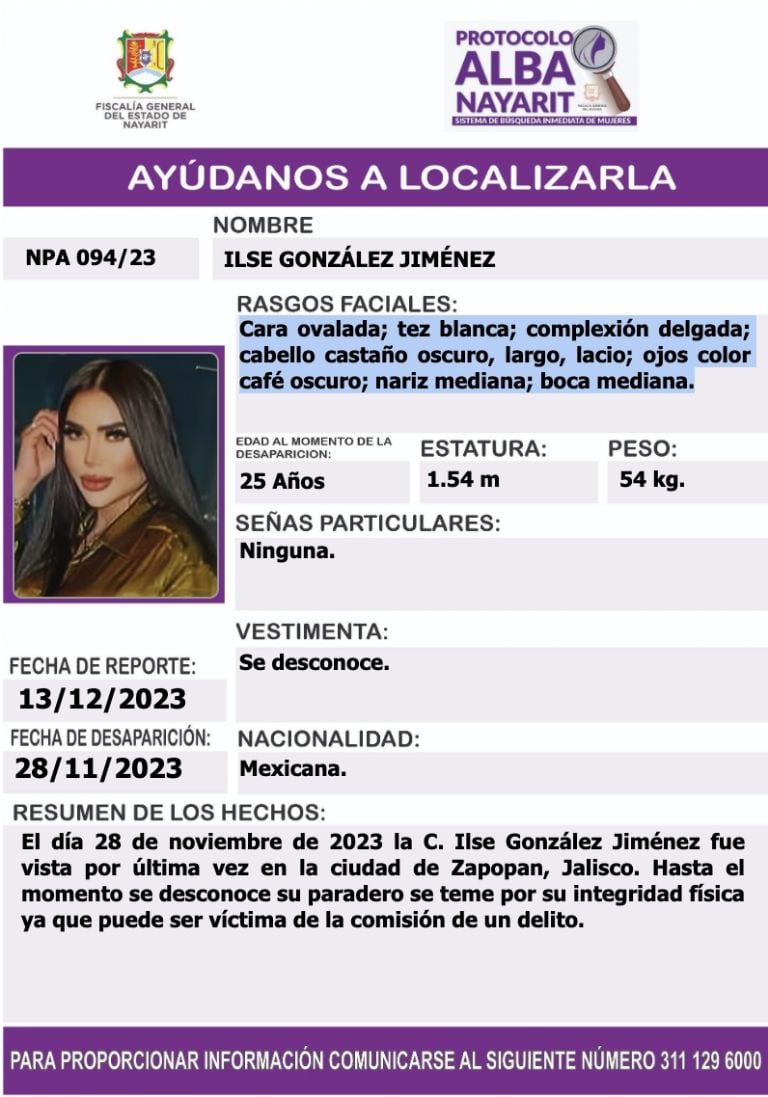 Ilse González Jiménez, influencer desaparecida