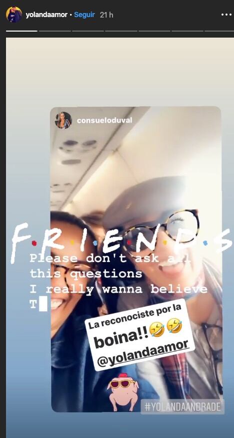 Consuelo Duval junto a Yolanda Andrade