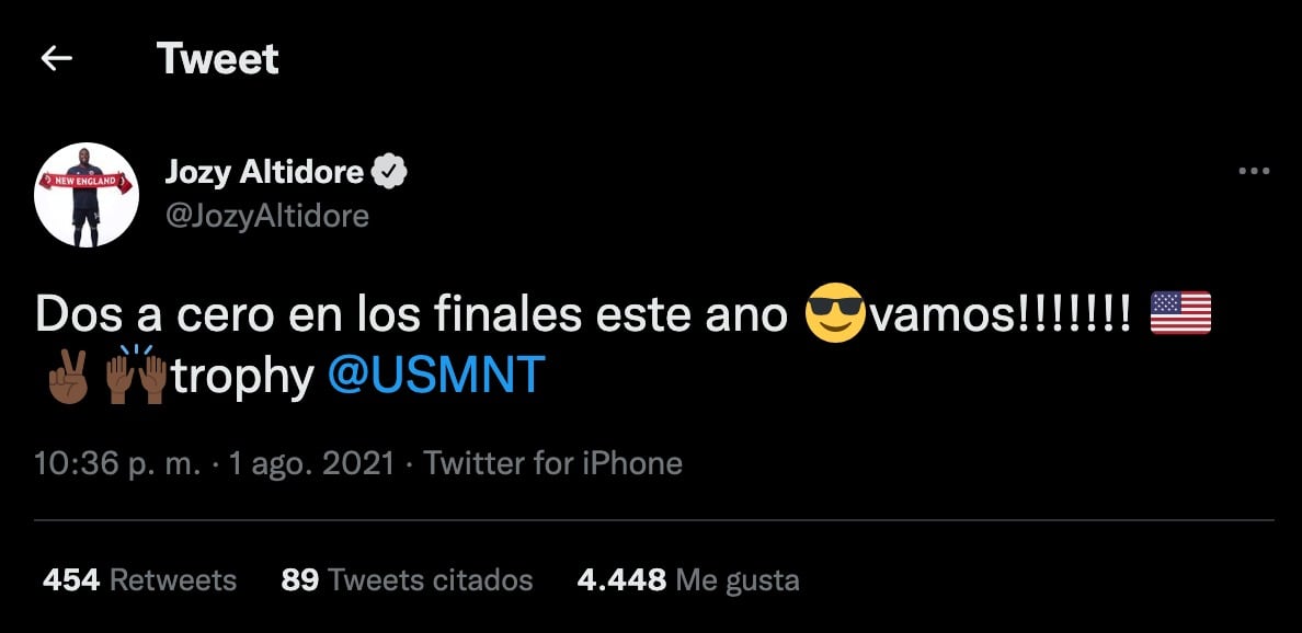Jozy Altidore se burló de la Selección Mexicana con el 2 a 0.