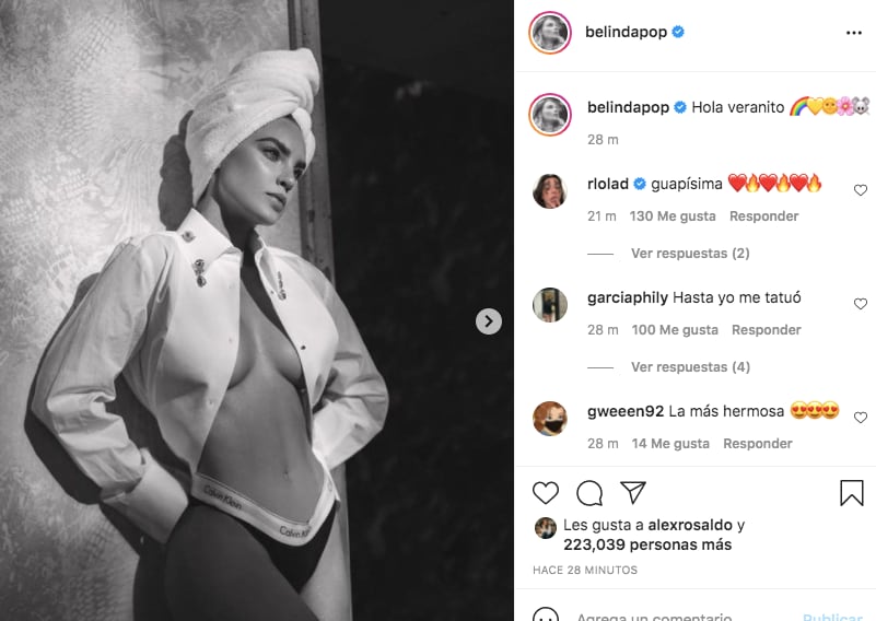 Belinda en ropa interior