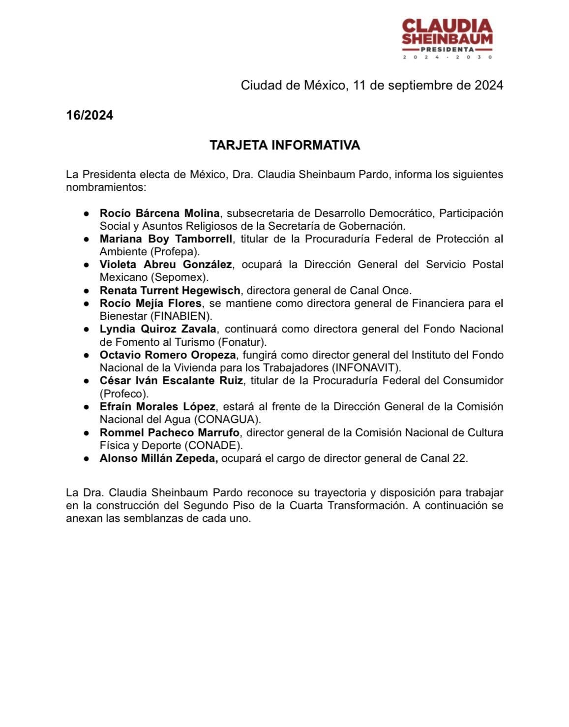 Gabinete 11 de septiembre