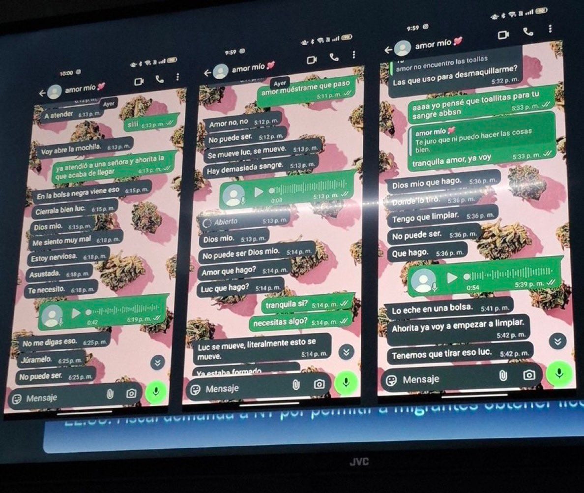 Mensajes de WhatsApp entre Lucio y Diana antes de abandonar a bebé en Tultitlán