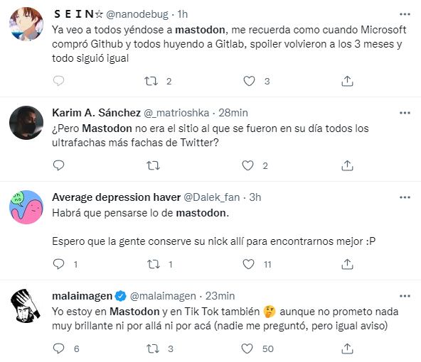 Reacción a la propuesta de dejar Twitter e irse a Mastodon