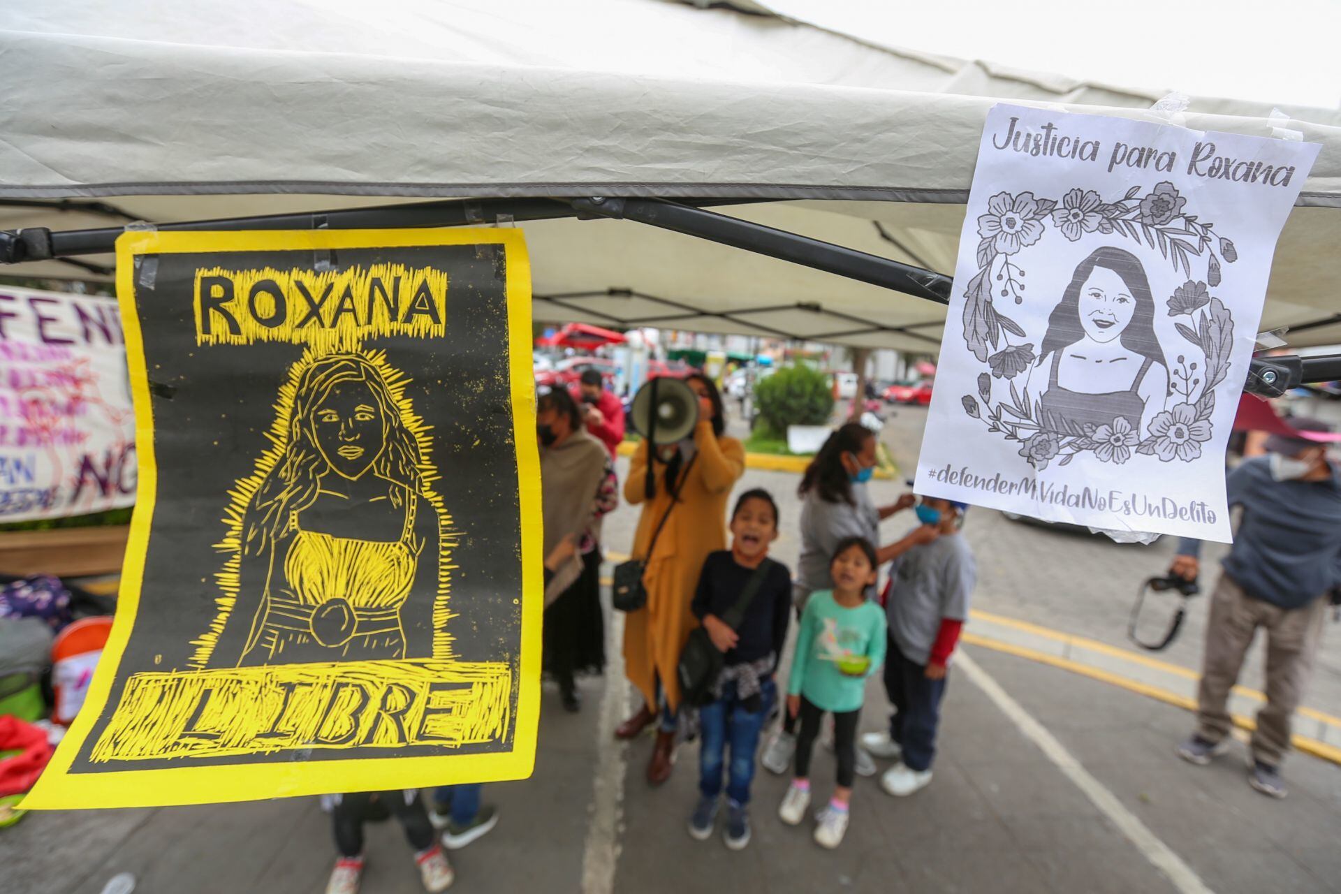 Protesta por Roxana
