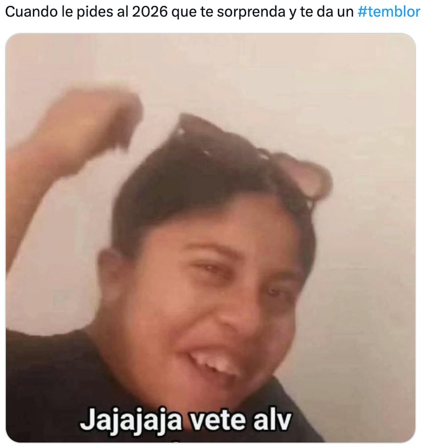 Memes del sismo del 2 de enero 2026