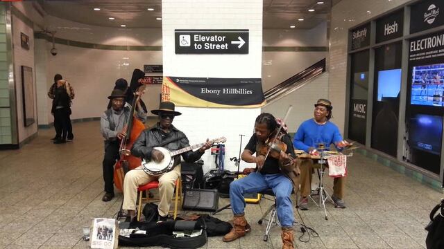 Músicos en el Metro. Nueva York