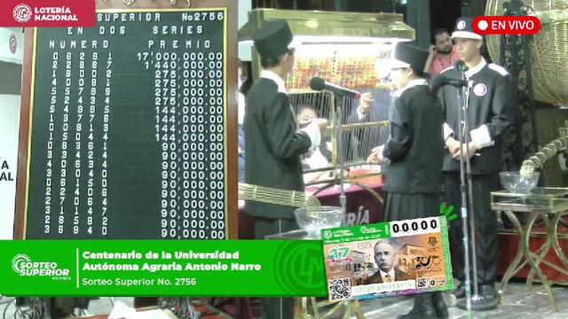 Resultados Sorteo Superior 2756 de Lotería Nacional en vivo: ganadores de hoy, 3 de marzo