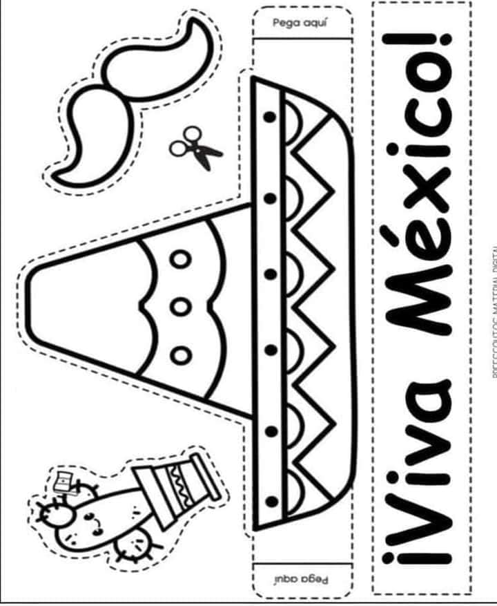 Dibujos patrios del 15 de septiembre para colorear
