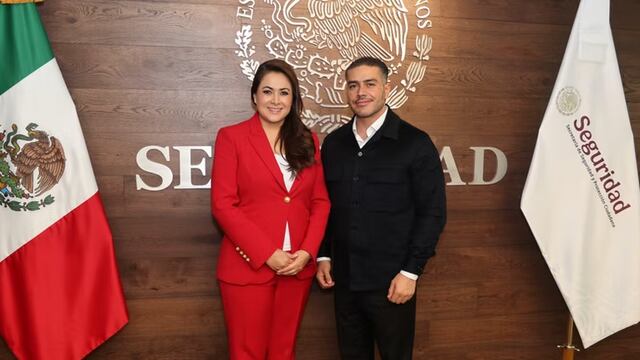 Tere Jiménez y Omar García Harfuch