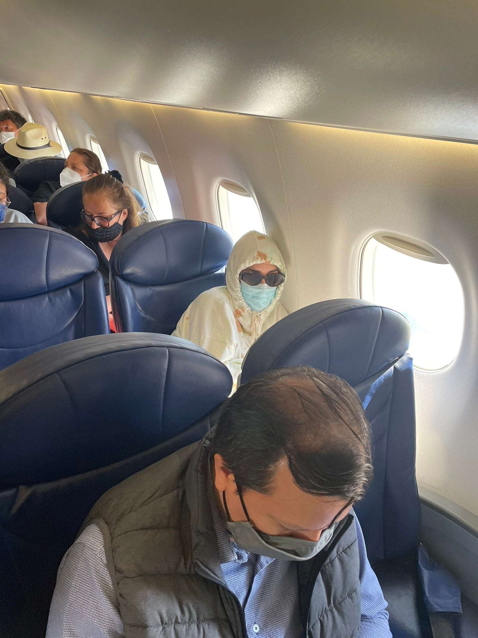 Daniela Rodrice en el aeropuerto.