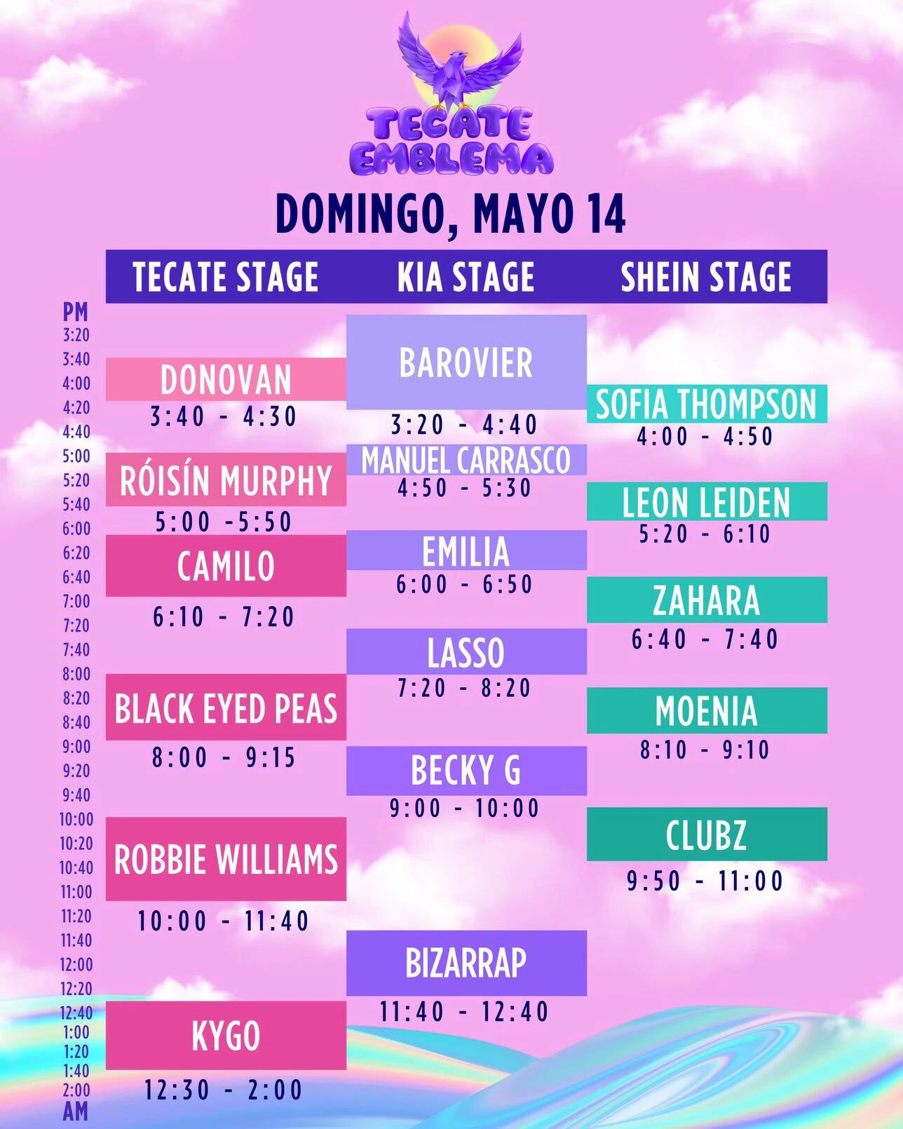 ¿A qué hora termina el Tecate Emblema 2023? Este es el horario de cierre para el sábado 13 y domingo 14 de mayo