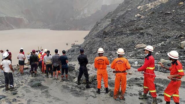 Derrumbe en mina de Birmania