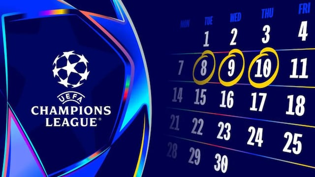 La Jornada 1 de la Fase de Liga de Champions inicia el martes 8 de septiembre con seis partidos
