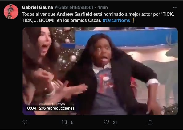 Andrew Garfield es nominado al Óscar 2022 y en redes celebran