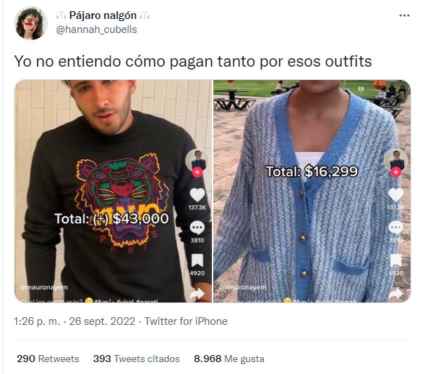 Reacciones en Twitter al oufit de estudiantes de la Anáhuac