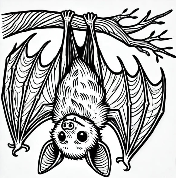 Dibujo Día de Apreciación de los Murciélagos