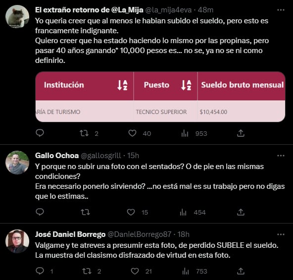 Tunden a Miguel Torruco por fotografía con mesero