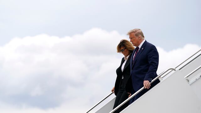 Trump. Llegada a Cleveland.