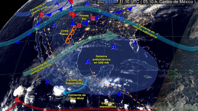 Frente Frío 9 se acerca al noroeste de México