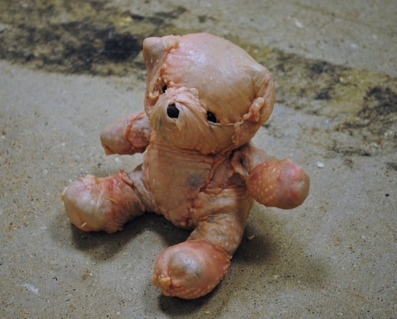 Oso hecho con pollo.