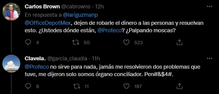 Usuarios externan molestia hacia Office Depot y Profeco por caso de vendedor ambulante.