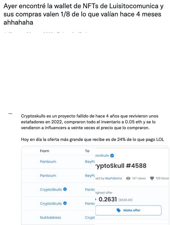 Luisito Comunica fracasó en NFTs