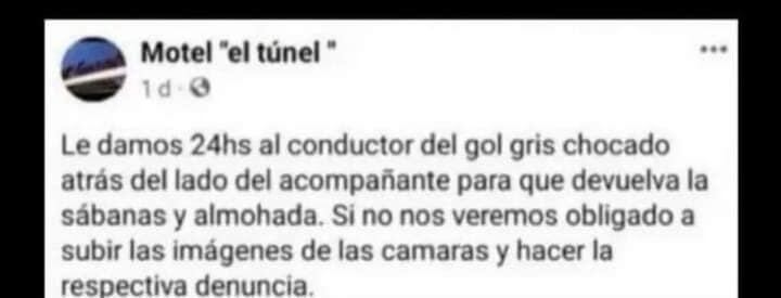 Publicación del motel