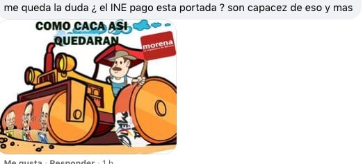 Publicación en Facebook